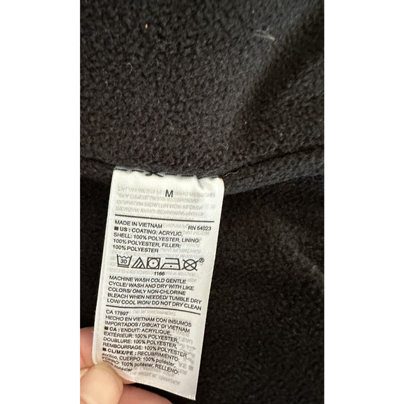 Old Navy Puffer Vest Jacket, Black Size Medium Zip Up Quilted Fleece inside - Picture 5 of 13